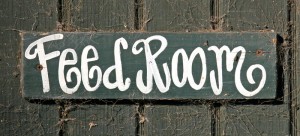 Feed Room stock image